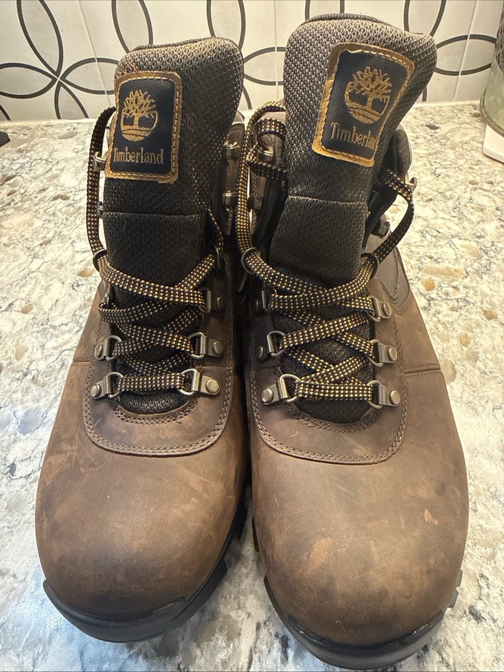 Timberland Brown and Black Leather Outdoor Boots